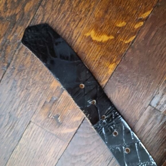 Vintage Morris Moskowitz Black Patent Leather belt - Picture 10 of 16